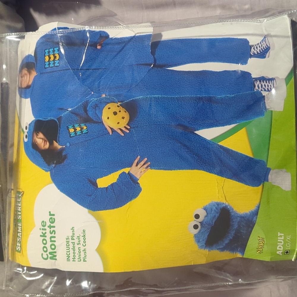 Sesame Street Cookie Monster Plush Costume - Blue